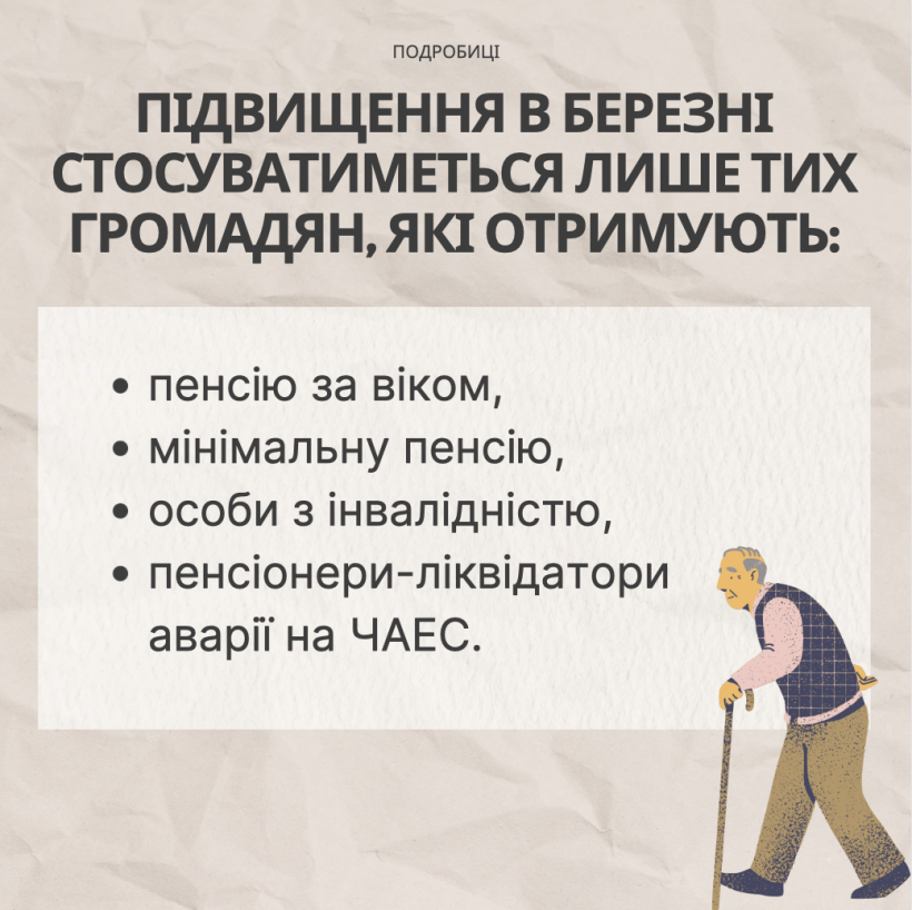 Пенсії у березні: хто може розраховувати на максимальне підвищення Пенсії у березні: хто може розраховувати на максимальне підвищення