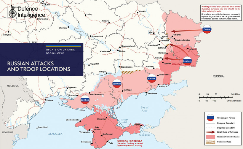 Що відбувається на фронті 12 квітня: карти від британської розвідки Що відбувається на фронті 12 квітня: карти від британської розвідки
