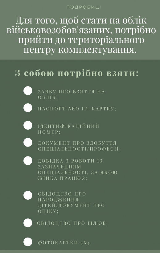 Військовий облік жінок з жовтня: кого це стосується Військовий облік жінок з жовтня: кого це стосується