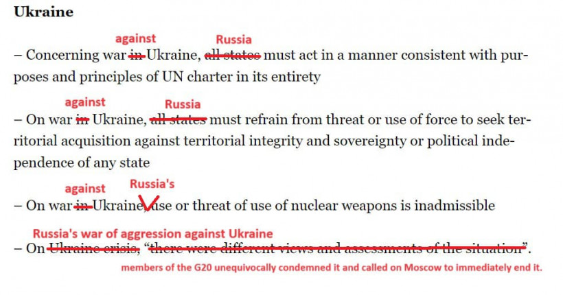 В МЗС розкритикували слабку заяву G20 щодо України В МЗС розкритикували слабку заяву G20 щодо України