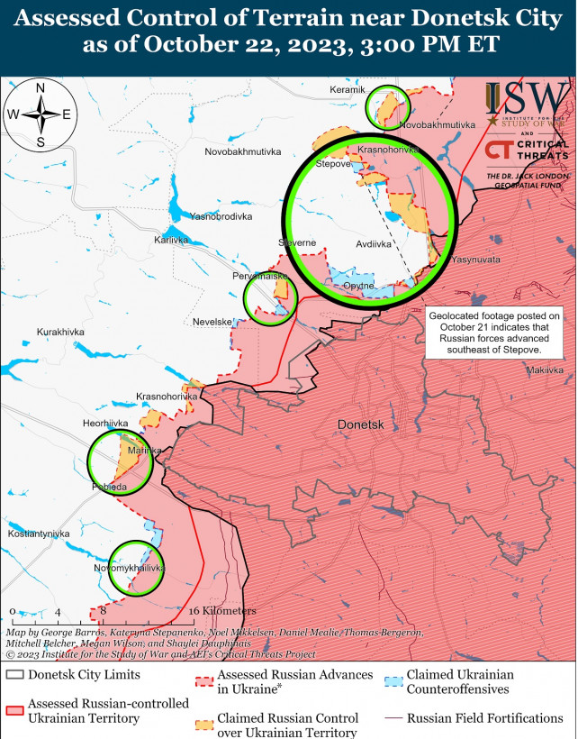 росія продовжує перекидати війська під Авдіївку - ISW росія продовжує перекидати війська під Авдіївку - ISW